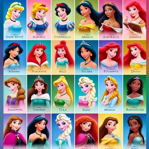 Who are the 15 Disney Princesses?